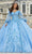 Vizcaya by Mori Lee 89411 - Bishop Sleeve Beaded Lace Ballgown Special Occasion Dress 00 / French Blue