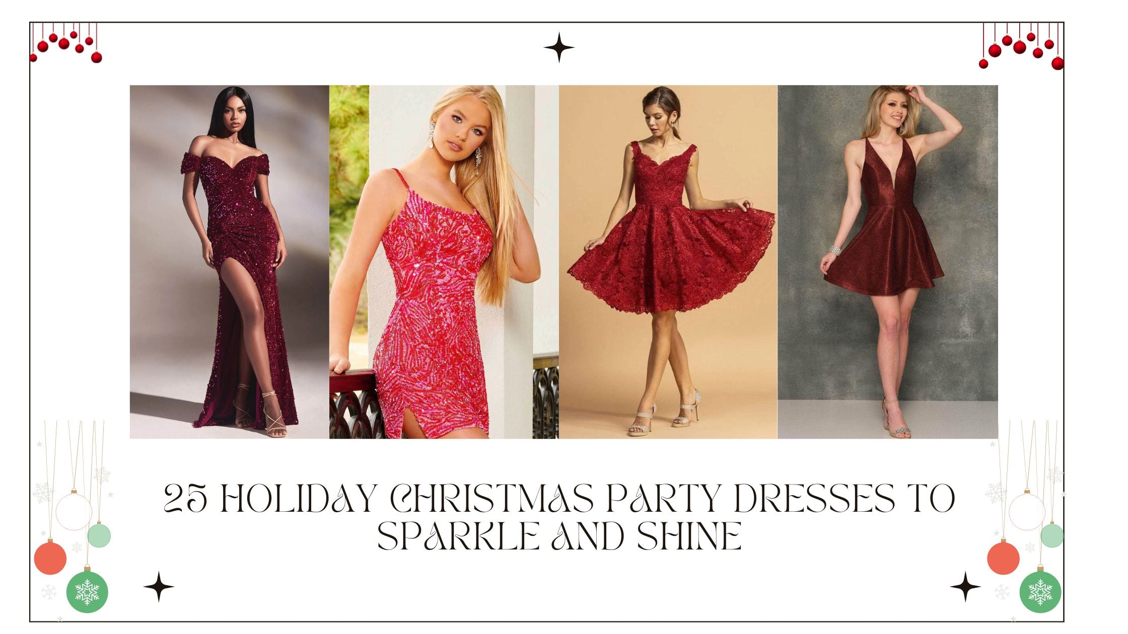 25 Holiday Christmas Party Dresses to Sparkle and Shine