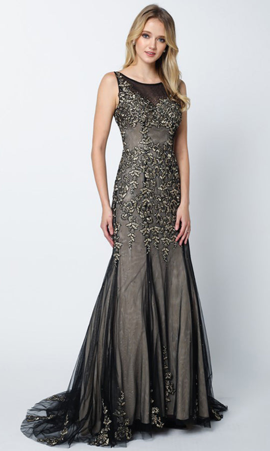 Juliet Dresses 656 - Embroidered Mermaid Evening Gown