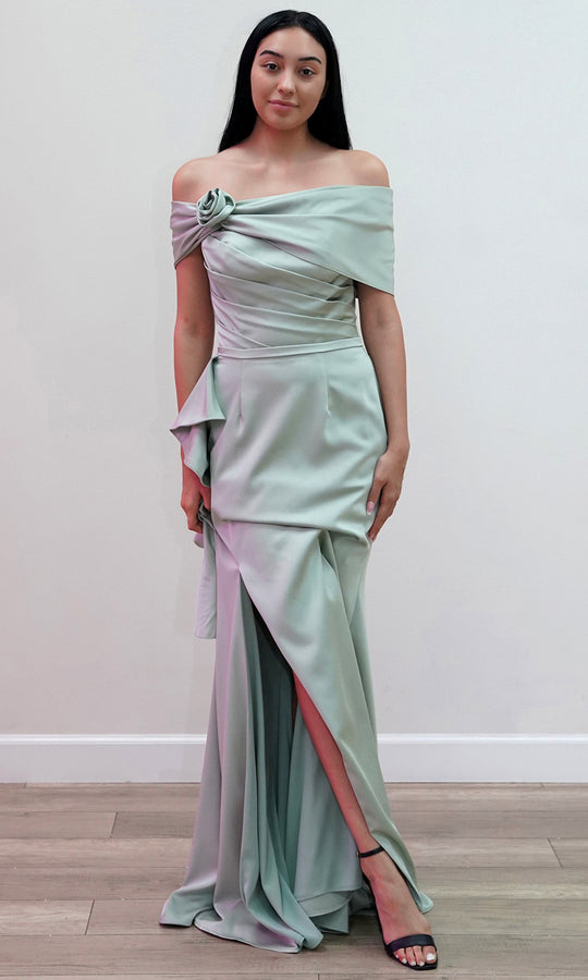 Juliet Dresses JT2716C - 3D Rose Accent Mermaid Dress
