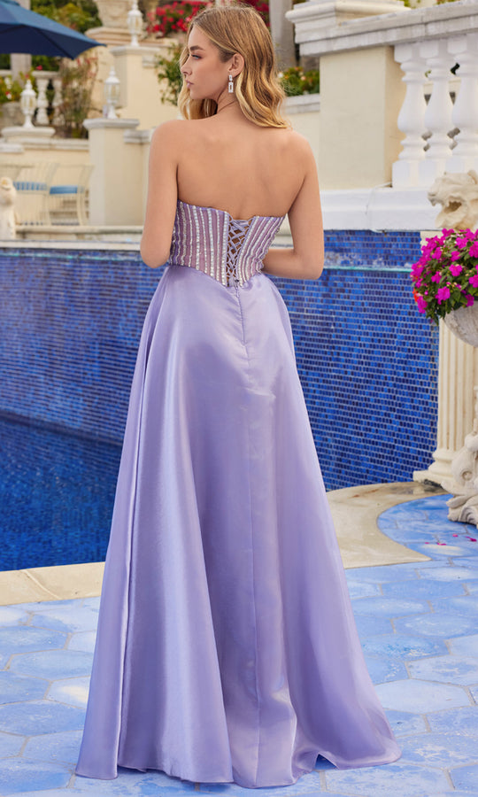 Juliet Dresses JT2663S - Beaded Off Shoulder A Line Dress