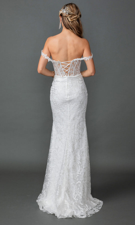 Dancing Queen Bridal 0319 - Lace Embroidered Fitted Long Gown