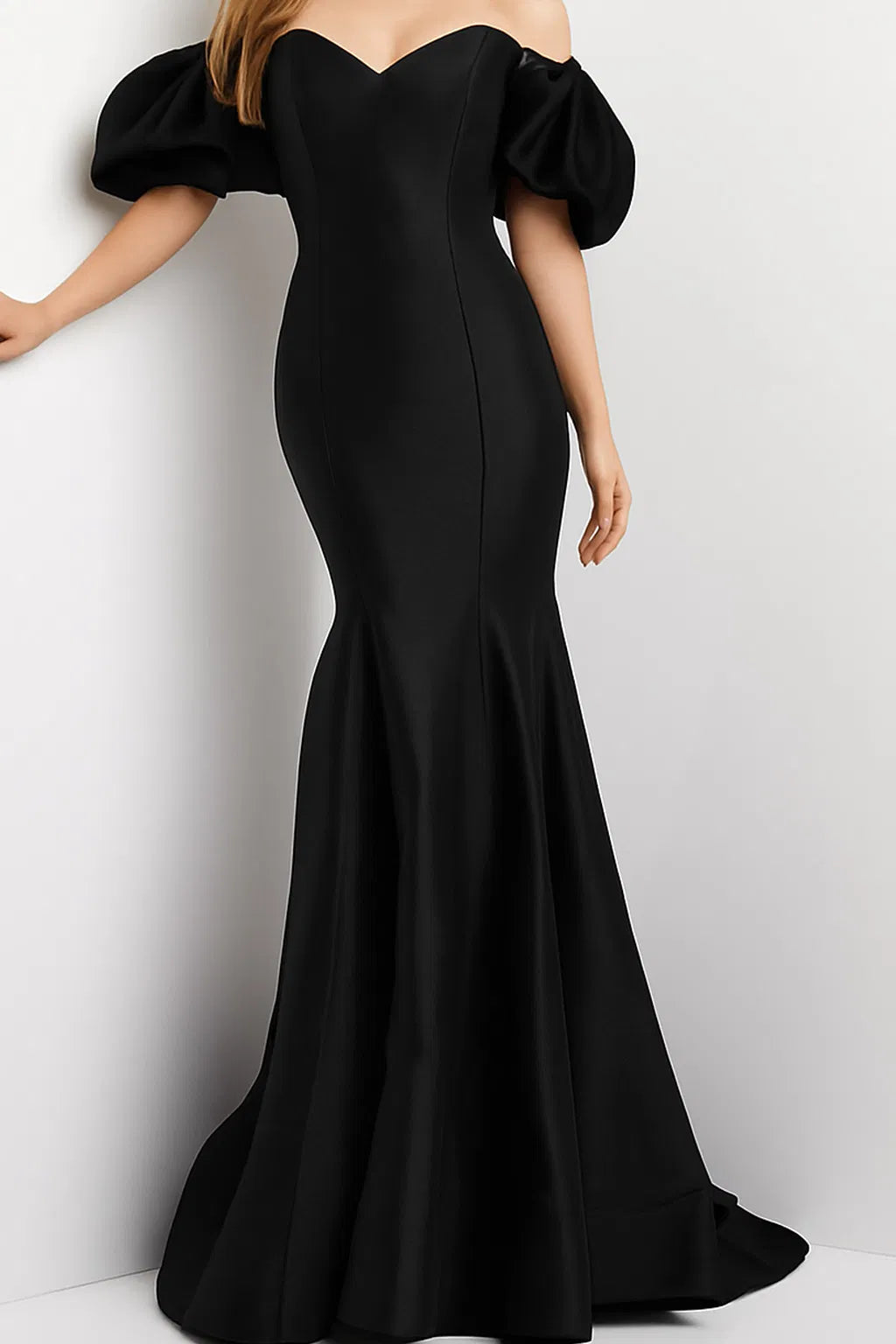 Jovani 09031 - Puff Sleeve Off Shoulder Evening Dress 0 / Black - Shop Jovani dresses on Couture Candy at CoutureCandy.com Jovani 09031 - Puff Sleeve Off Shoulder Evening Dress 0 / Black - Shop Jovani dresses on Couture Candy at CoutureCandy.com