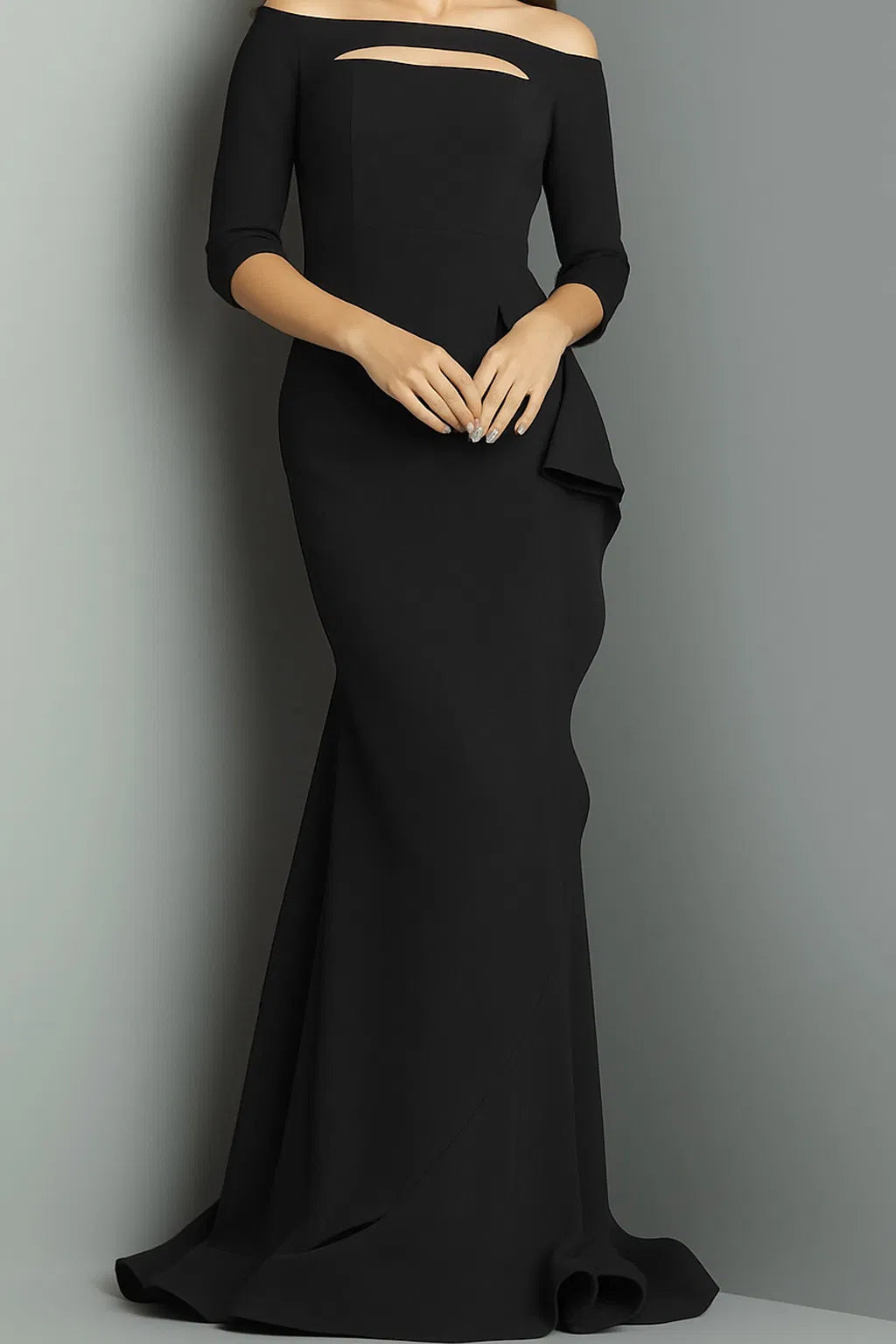Jovani 09623 - Off-Shoulder Quarter Sleeve Mother of the Groom Dress 4 / Navy - Shop Jovani dresses on Couture Candy at CoutureCandy.com Jovani 09623 - Off-Shoulder Quarter Sleeve Mother of the Groom Dress 4 / Navy - Shop Jovani dresses on Couture Candy at CoutureCandy.com
