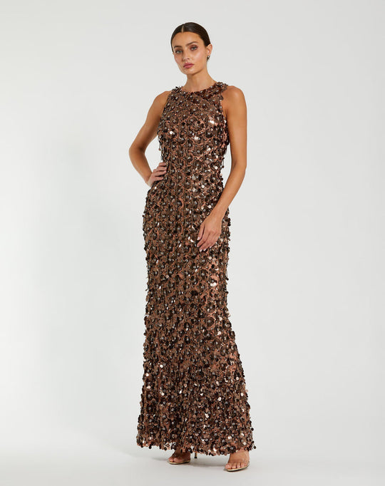 Mac Duggal 10079 - Sequin Embellished Column Evening Dress