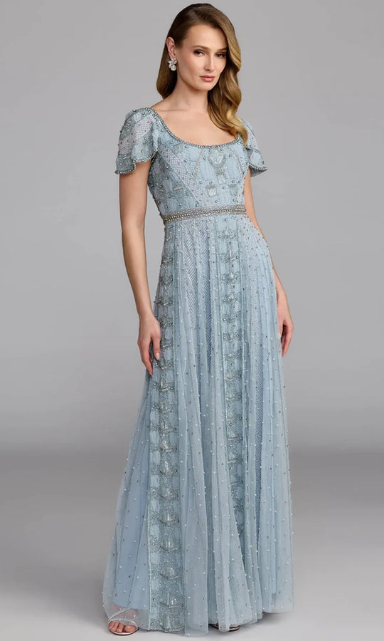 Mac Duggal 10116 - Embellished Scoop Neck A-Line Gown