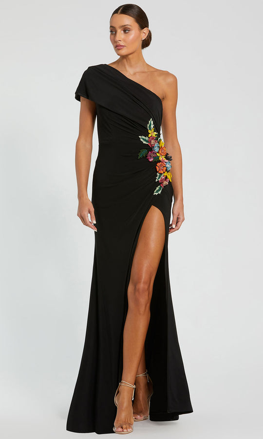 Mac Duggal 11769 - One Shoulder Embellished High Slit Gown