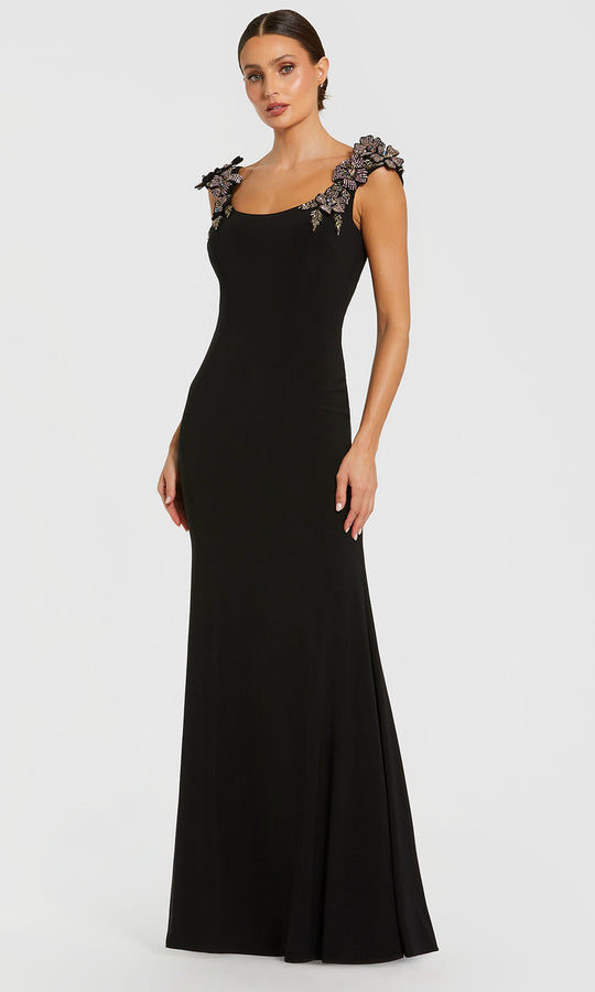 Mac Duggal 11842 - Floral Embellished Strap Sheath Long Gown