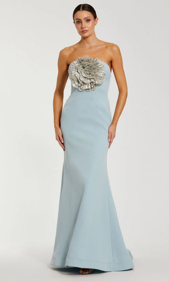 Mac Duggal 11855 - Strapless Crepe Gown with 3D Flower