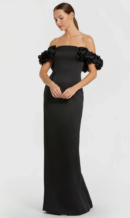 Mac Duggal 11872 - 3D Floral Sleeve Off Shoulder Gown