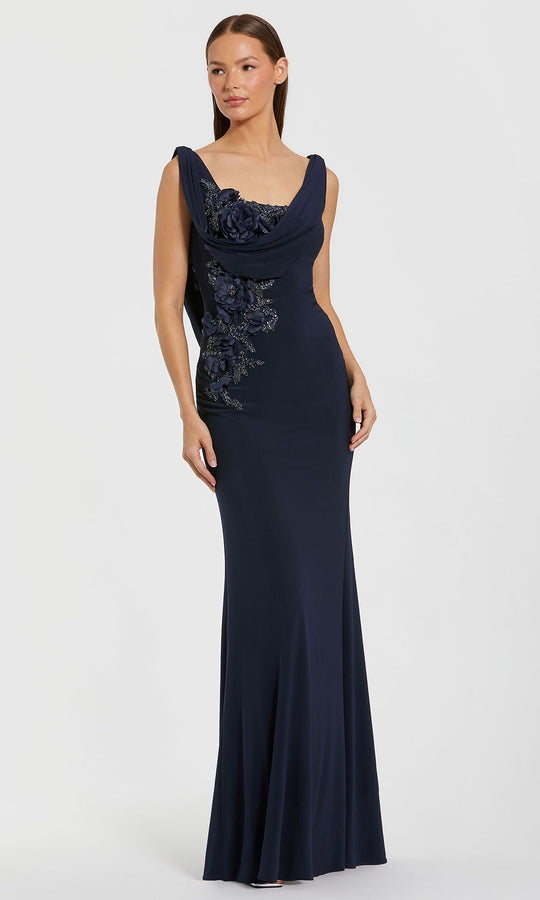 Mac Duggal 11910 - Jersey Sleeveless Cowl Neck Evening Gown