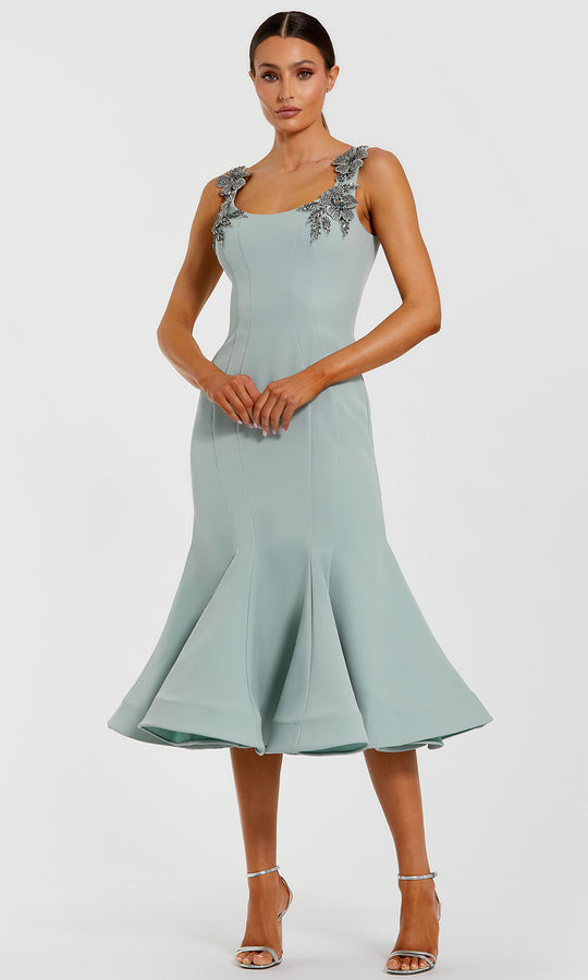 Mac Duggal 11948 - Floral Applique Sleeveless Trumpet Dress