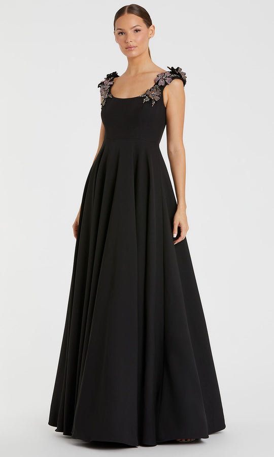 Mac Duggal 11949 - Scoop Neck A-line Gown with Applique