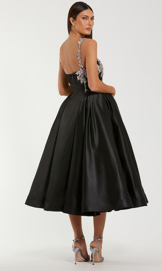Mac Duggal 11955 - Floral Applique One Shoulder Evening Dress
