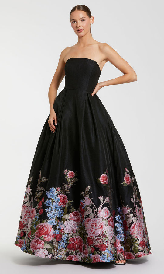 Mac Duggal 11970 - Strapless Floral Brocade Ballgown