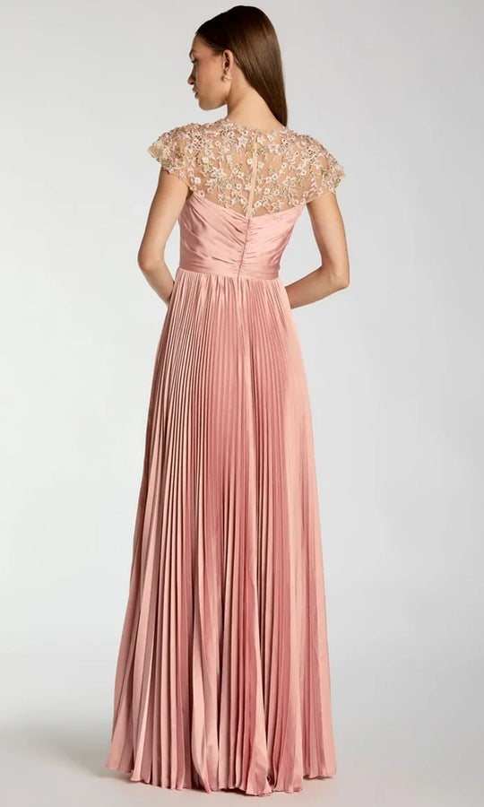 Mac Duggal 11987 - Embellished Cap Sleeve Pleated Gown