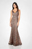Montage by Mon Cheri - 120921W Embroidered V-Neck Trumpet Dress