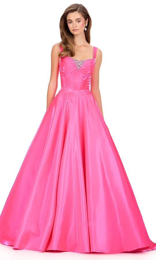 Ashley Lauren 12178 - Jeweled Accent Sleeveless A-Line Gown