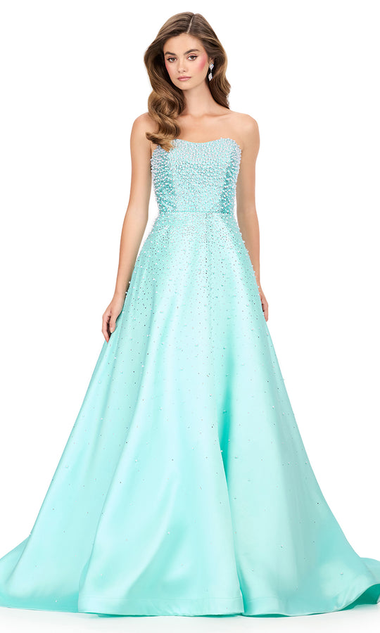 Ashley Lauren 12192 - Semi-Sweetheart Pearl Beaded Prom Dress