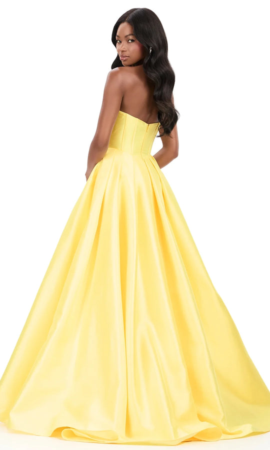 Ashley Lauren 12264 - Strapless Box-Pleated Mikado Ballgown