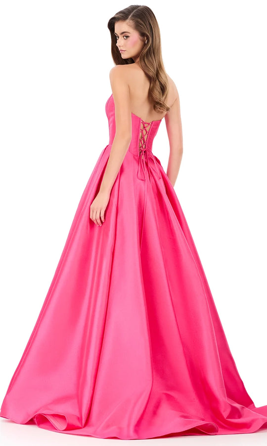 Ashley Lauren 12266 - Pleated Skirt Mikado Strapless Gown