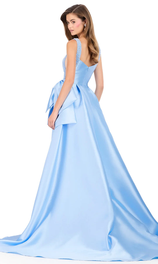 Ashley Lauren 12276 - Beaded Strap Mikado Overskirt Evening Gown