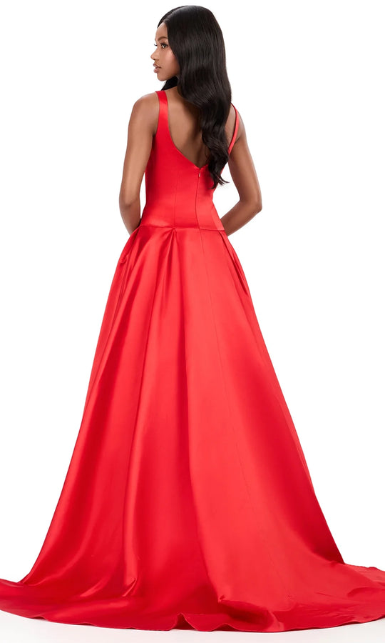 Ashley Lauren 12277 - Square Neckline Box-Pleated Ballgown