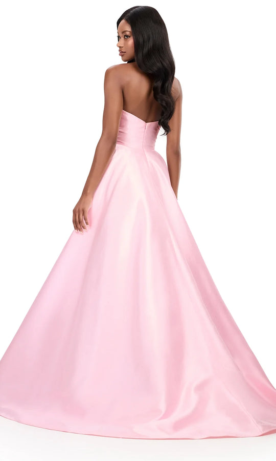 Ashley Lauren 12280 - Mikado Strapless Bodice Peplum Ballgown