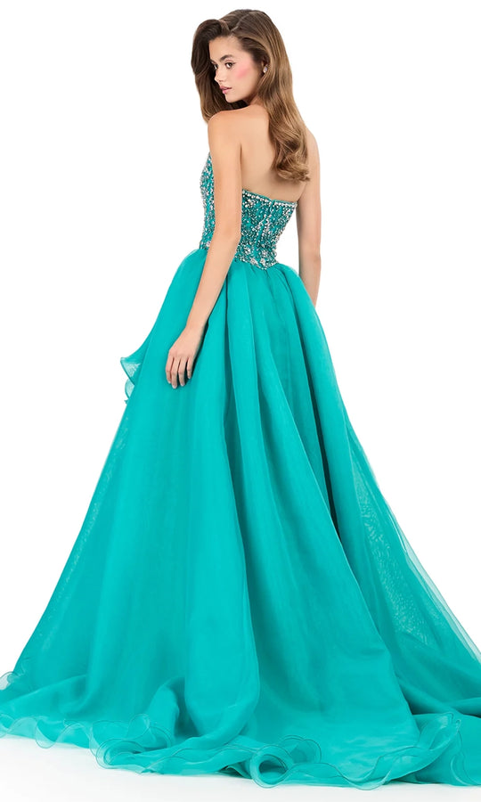 Ashley Lauren 12281 - Strapless Beaded Ruffle Evening Gown