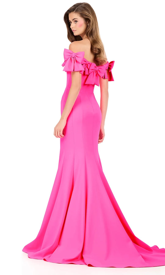 Ashley Lauren 12288 - Off Shoulder Bow Accent Prom Dress
