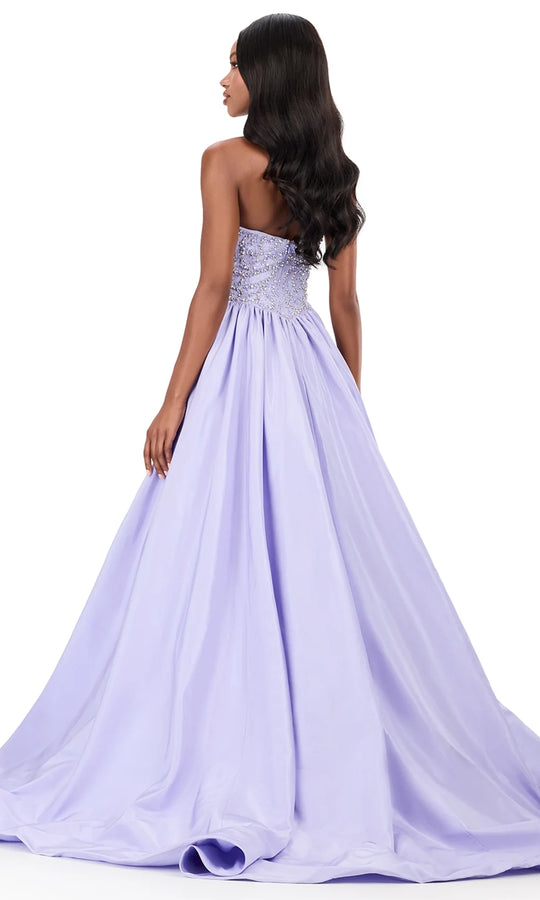 Ashley Lauren 12298 - Beaded Scoop Neck Gathered Ballgown