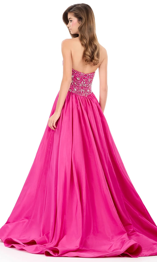 Ashley Lauren 12299 - Beaded Bodice Plunging Halter Ballgown