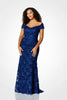Ivonne D 122D65 - Embroidered Crepe Laced Evening Gown