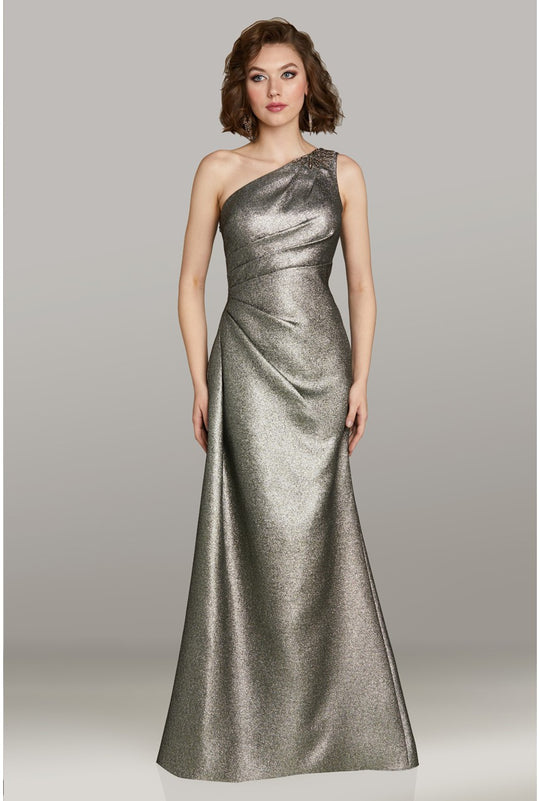 Gia Franco 12454 - One Shoulder Draped Evening Gown