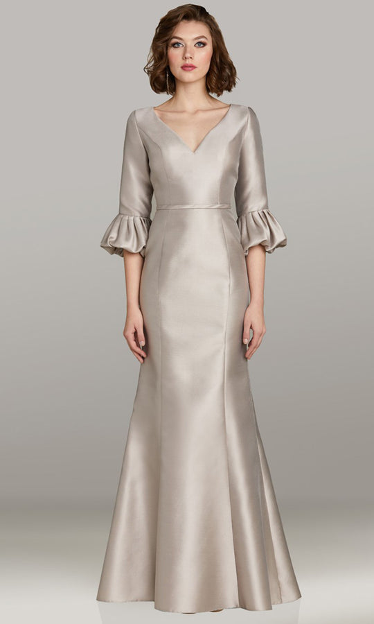 Gia Franco 12462 - V-Neckline Thin Waistband Evening Gown