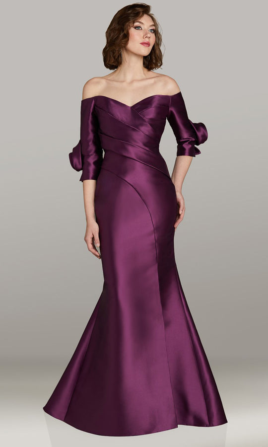 Gia Franco 12487 - Pleated Bodice Off Shoulder Sweetheart Gown