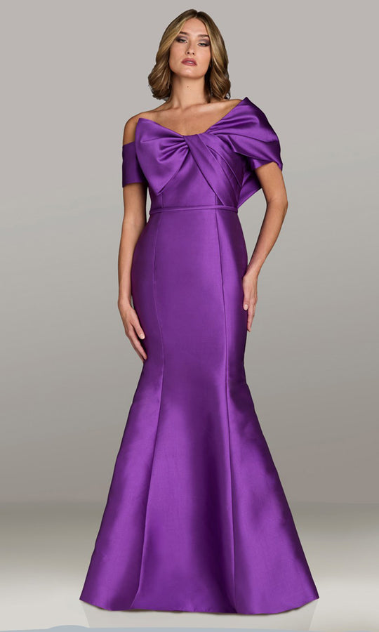 Gia Franco 12508 - Off Shoulder Bow Bodice Evening Gown
