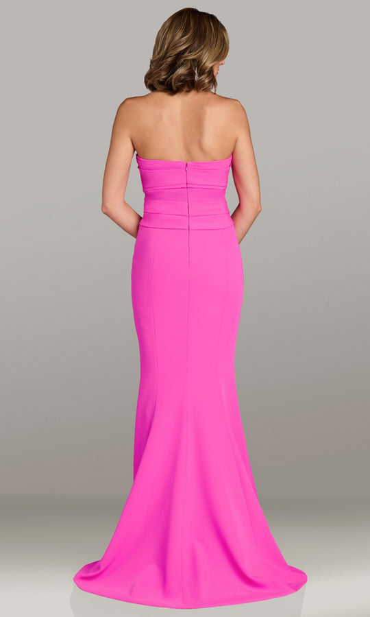 Gia Franco 12541 - Sculptural Bow Plunging Neck Evening Dress