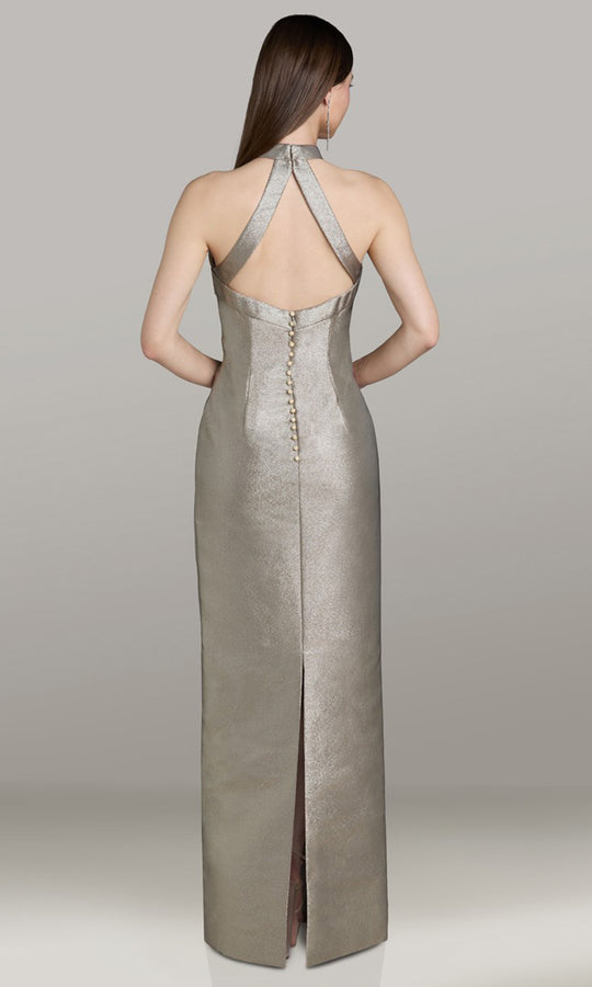 Gia Franco 12564 - High Halter Button Back Evening Dress