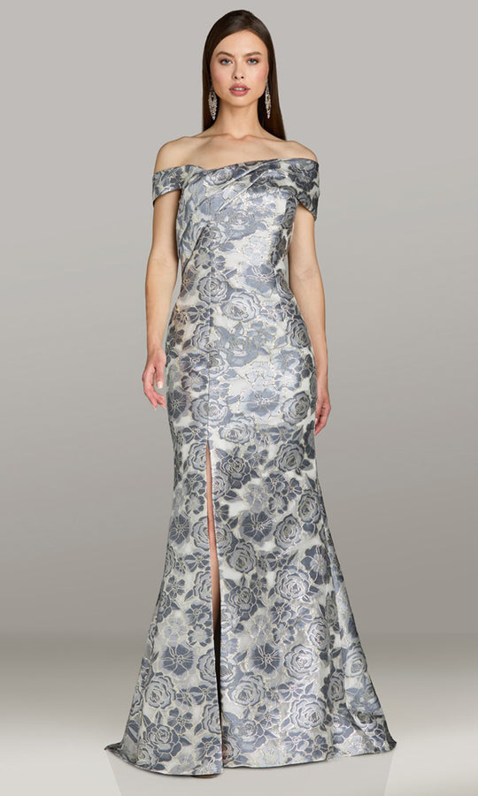 Gia Franco 12588 - Floral Pattern Off Shoulder Evening Dress