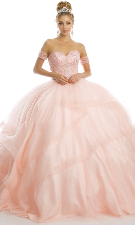 Juliet Dresses 1424 - Sweetheart Neckline Tiered Ballgown