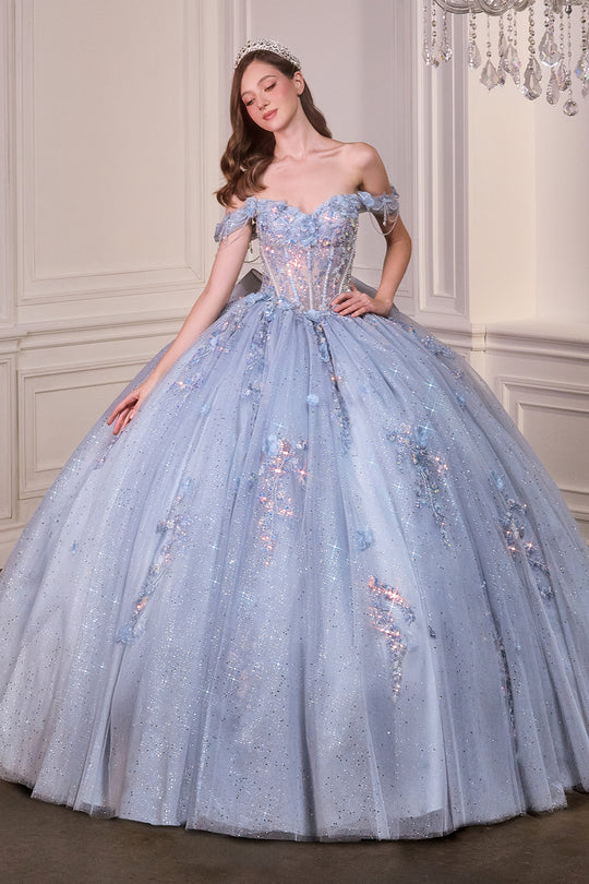 Ladivine 15728 - Off-the-Shoulder Corset Ballgown
