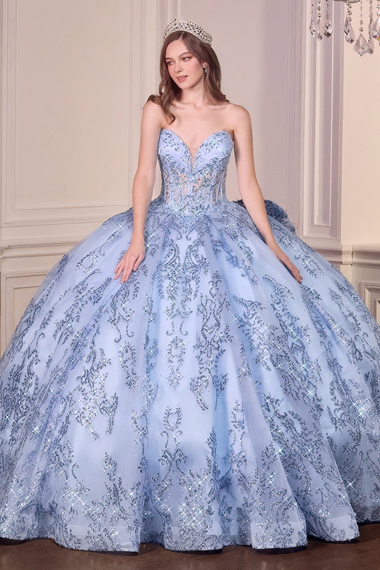 Ladivine 15732 - Sweetheart Sequin Lace Ball Gown