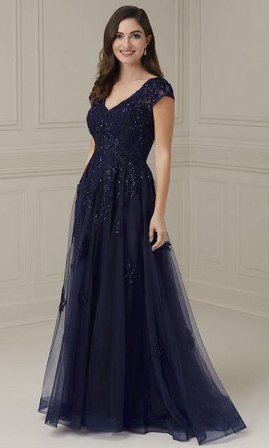 Christina Wu Elegance 17110 - Lace Detail Tulle Evening Dress