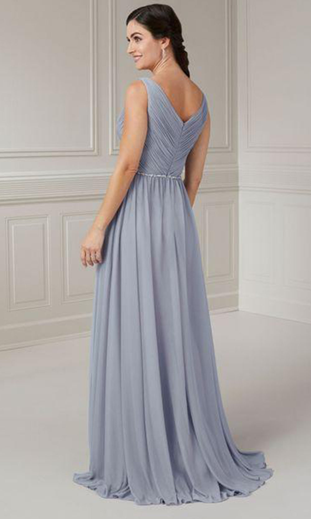 Christina Wu Elegance 17129 - Pleated V-Neck Evening Gown – Couture Candy