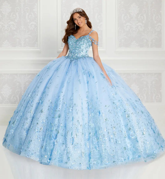 Princesa by Ariana Vara PR22145 - Rhinestone and Floral Ballgown