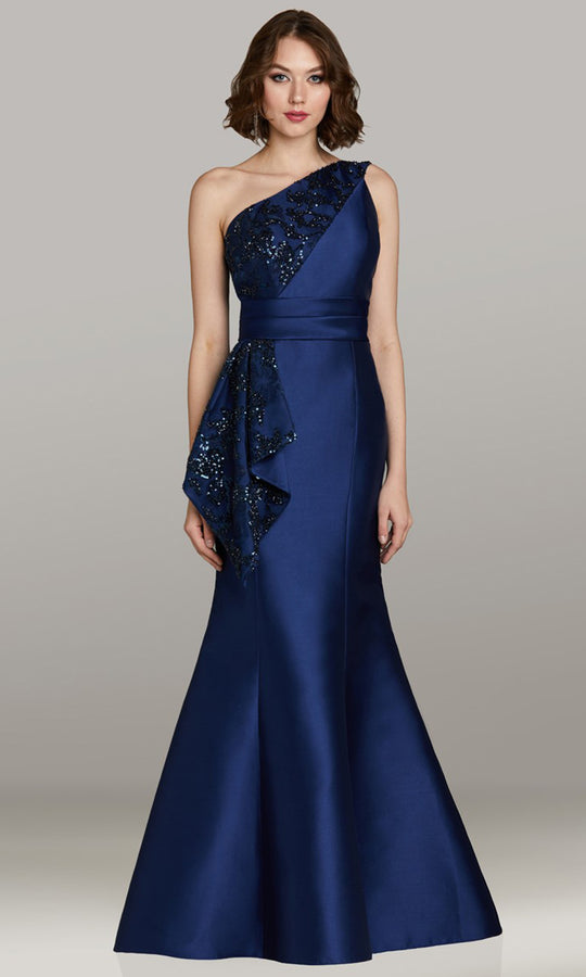 Feriani Couture 18478 - One Shoulder Embellished Mermaid Dress