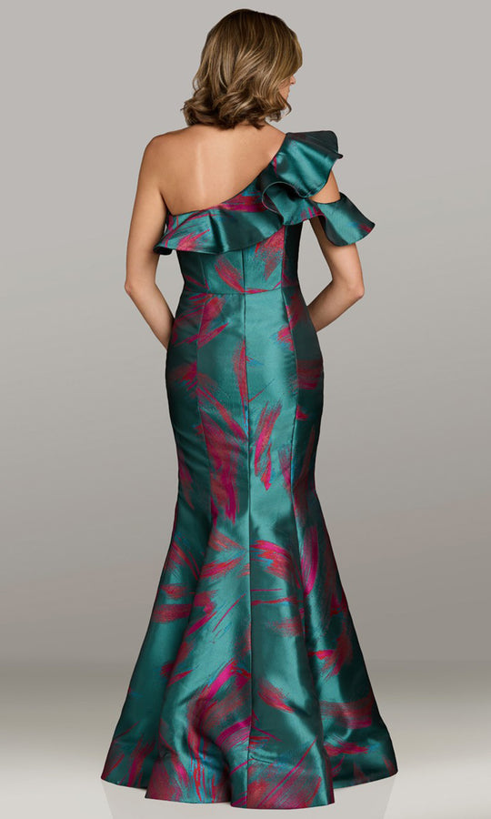 Feriani Couture 18518 - One Shoulder Couture Ruffle Evening Gown