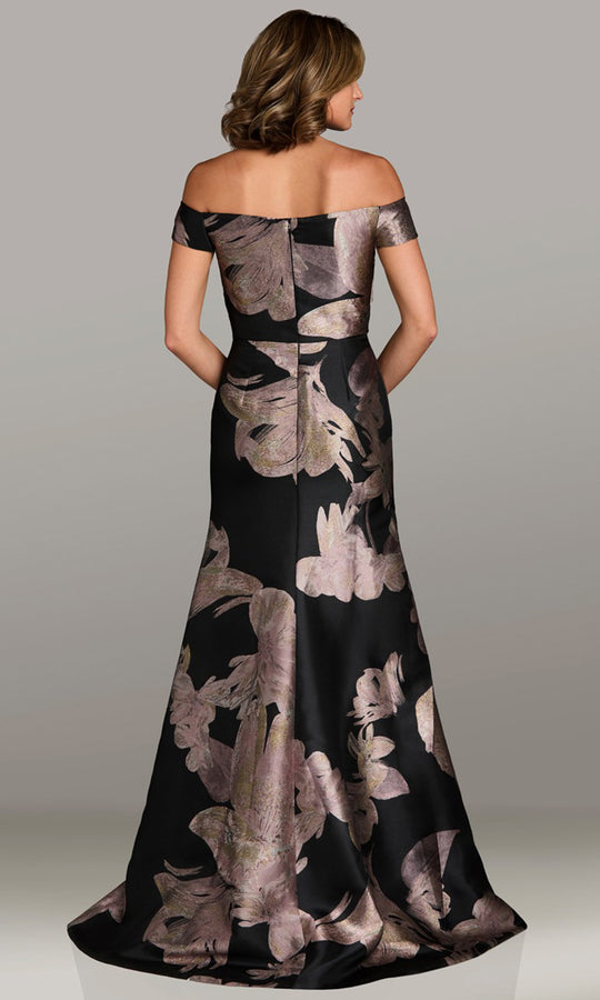 Feriani Couture 18537 - Floral Bodice Straight Neckline A-Line Gown