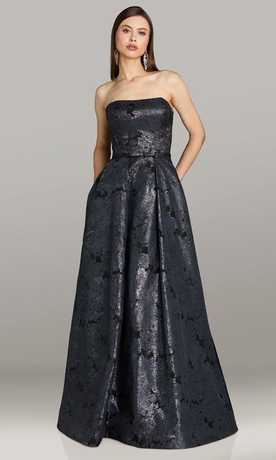 Feriani Couture 18570 - Pleated A-Line Strapless Evening Gown